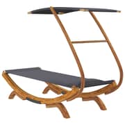 vidaXL Outdoor Lounge Bed with Canopy 100x190x134 cm Solid Bent Wood Anthracite vidaXL Outdoor Lounge Bed with Canopy 100x190x134 cm Solid Bent Wood Anthracite