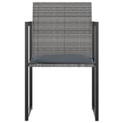 Vidaxl 5 Piece Outdoor Dining Set With Cushions Poly Rattan Grey Vidaxl 5 Piece Outdoor Dining Set With Cushions Poly Rattan Grey