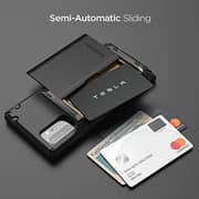 Vrs Design Damda Glide Pro Designed For Samsung Galaxy Note 10 Plus Case Cover Wallet [semi Automatic] Slider Credit Card Holder Slot [3-4 Cards] - Black Groove