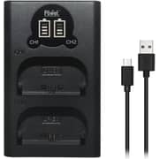 Dmk Power Mini Portable Lp-e6 Dual Usb Lcd Charger Tc-usb2 Iii Compatible With Canon Eos 5ds, 5ds R, 5d Mark Ii, 5d Mark Iii, 6d, 7d, 7d Mark Ii, 60d, 60da, 70d, 80d, Xc10 Dslr Camera