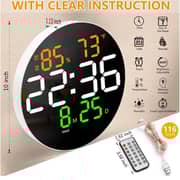 Budi DS-6630 LED Multi Color Wall Clock