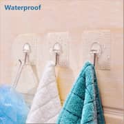 Lavish 6 Pcs Wall Hooks Self Adhesive Sticker Hanger Transparent Lavish 6 Pcs Wall Hooks Self Adhesive Sticker Hanger Transparent