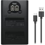 Dmk Power Lp-e8 Mini Portable Dual Usb Lcd Charger Tc-usb Iii Compatible With Canon Eos 550d 600d 650d 700d X4 X7i T3i T5i Camera