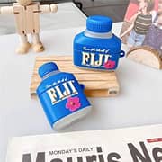 Fiji Cute Airpods Bottle Case with Keychain, 3D Drinks Bottle Skin Design Airpods Accessories Kits Airpod Charging Protective Covers Compatible for Airpods 1 and 2