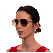 Guess Gold / Brown Mirror Metal Unisex Sunglasses