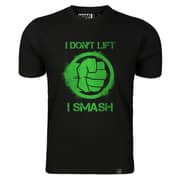 Marvel Hulk Watercolor Men's Round Neck T-shirt Black Medium