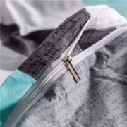 Luna Home Queen/double Size 6 Pieces Bedding Set Without Filler, Light Blue Geometric Design Luna Home Queen/double Size 6 Pieces Bedding Set Without Filler, Light Blue Geometric Design