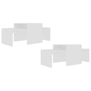 Vidaxl Coffee Table Set White 100x48x40 Cm Engineered Wood Vidaxl Coffee Table Set White 100x48x40 Cm Engineered Wood