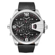 Diesel DZ7376 Uber Chief Steel & Black Leather Men's Watch