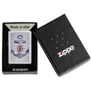 Zippo 49411 250 Anchor Design High Polish Chrome Windproof Lighter