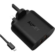 Aukey Dual Port Turbo Charger Black