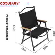 COOLBABY Outdoor Folding Chair Black Large
