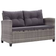 Vidaxl 2-seater Garden Sofa With Cushions Grey 124 Cm Poly Rattan Vidaxl 2-seater Garden Sofa With Cushions Grey 124 Cm Poly Rattan