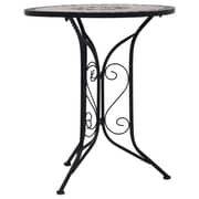 vidaXL Mosaic Bistro Table Grey 61cm Ceramic vidaXL Mosaic Bistro Table Grey 61cm Ceramic