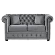 Royal Furniture Opera 2 Seater Sofa 160 x 92 x 80 cm Upholsted Fabric Grey Royal Furniture Opera 2 Seater Sofa 160 x 92 x 80 cm Upholsted Fabric Grey