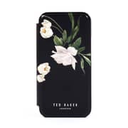 Ted Baker Mirror Folio Case for Iphone 12 & 12 Pro - ElderFlower Black Silver