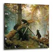 3Drose Dpp_52267_1 Vintage 1889 Bear Painting By Ivan Shishkin Morning In A Pine Forest Wall Clock, 10 X 10