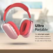 Promate Wireless Bluetooth Headphones, Ergonomic Over-ear Adjustable Bluetooth 5.0 Headset With Mic, Fm Radio, Tf Card Slot And Wired Mode 3.5mm Jack For Iphone 12, Gym, Travel, Office, Airbeat Red Promate Wireless Bluetooth Headphones, Ergonomic Over-ear Adjustable Bluetooth 5.0 Headset With Mic, Fm Radio, Tf Card Slot And Wired Mode 3.5mm Jack For Iphone 12, Gym, Travel, Office, Airbeat Red