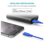 Anker ANA8112H31 Powerline Lightning Power Cable 1.8m Blue For iPhone