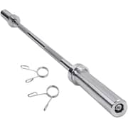 ULTIMAX Olympic Barbell Bar Set, 120 cm Weight Bar with Two Spring Collars Fits 2 Weight Plates for Powerlifting, Weightlifting and 300LB Weight Capacity