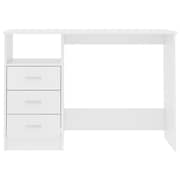 Vidaxl Desk With Drawers White 110x50x76 Cm Engineered Wood Vidaxl Desk With Drawers White 110x50x76 Cm Engineered Wood
