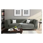 Rubik Sofa Three Seater Sofa in Charcoal Grey Color