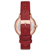 Omax Prime Collection Red Leather Analog Watch For Women PM003R60I