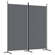vidaXL 2-Panel Room Divider Anthracite 175x180 cm Fabric vidaXL 2-Panel Room Divider Anthracite 175x180 cm Fabric