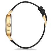 Omax Glamour Series Black Leather Analog Watch For Women GLA01G62Y