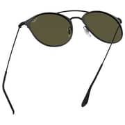 RayBan RB3546-186/9A-52 Double Bridge Round Black Polarized U Sunglasses RayBan RB3546-186/9A-52 Double Bridge Round Black Polarized U Sunglasses