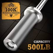 ULTIMAX Olympic Barbell Super Curl Bar 47 inch Weight Bar, Mens Solid Iron Weighted Workout Barbell Weight Straight Weightlifting Technique Bar, Rated 500lbs for Weightlifting