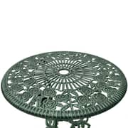 Vidaxl 3 Piece Bistro Set Cast Aluminium Green Vidaxl 3 Piece Bistro Set Cast Aluminium Green