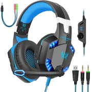 Kotion Each G2000 Gaming Headphone Headset Stereo Bass Over-ear Headband Mic PC Blue