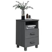 vidaXL Bedside Cabinet HAMAR Dark Grey 40x35x62 cm Solid Wood Pine vidaXL Bedside Cabinet HAMAR Dark Grey 40x35x62 cm Solid Wood Pine