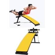 ULTIMAX Sit up Bench Adjustable Decline Ab Crunch Board with Dumbbells Pull up Spring and Resistance Band Ab Bench Exercises - Abdominal Exercise Equipment