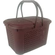 Hobby Life Rattan Design Maximo Picnic Basket 28 Litres (chocolate), Storage Basket Camping Picnic Food Grocery Basket Fruit Vegetable Bins, Organizer For Home Outdoor Activities Hobby Life Rattan Design Maximo Picnic Basket 28 Litres (chocolate), Storage Basket Camping Picnic Food Grocery Basket Fruit Vegetable Bins, Organizer For Home Outdoor Activities