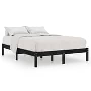 Vidaxl Bed Frame Black Solid Wood Pine 160x200 Cm Vidaxl Bed Frame Black Solid Wood Pine 160x200 Cm