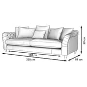 Galaxy Design Raffles Series 3 Seater Sofa Light Brown