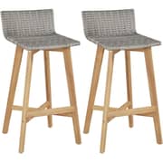 Vidaxl Bar Chairs 2 Pcs Solid Acacia Wood Vidaxl Bar Chairs 2 Pcs Solid Acacia Wood