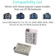 Dmk Power Lp-e8 Replacement Battery 2pack 1320mah Batteries With Battery Charger Kit (tc-usb2)