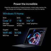 Asus Zenbook 17 Fold OLED UX9702AA-OLED007W Laptop - Core i7 1.1GHz 16GB 1TB Shared Win11Home 17.3inch 2.5K Tech Black English/Arabic Keyboard