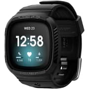Spigen Rugged Armor PRO designed for Fitbit Versa 3 Case with Band and Fitbit Sense Case with Band - Black Spigen Rugged Armor PRO designed for Fitbit Versa 3 Case with Band and Fitbit Sense Case with Band - Black