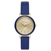 Armani Exchange AX5700 Blue Leather Analog Women Watch Armani Exchange AX5700 Blue Leather Analog Women Watch