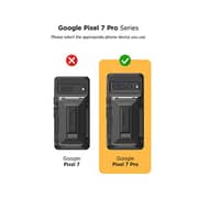 VRS Design Damda Glide Hybrid designed for Google Pixel 7 PRO case cover wallet [Semi Automatic] slider Credit card holder Slot [3-4 cards] & Kickstand - Black Groove