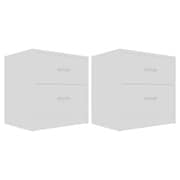 vidaXL Bedside Cabinets 2 pcs White 40x30x40 cm Engineered Wood vidaXL Bedside Cabinets 2 pcs White 40x30x40 cm Engineered Wood