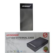 Haysenser External Hard Drive Enclosure 3.5 USB 3.0 to SATA Hard Disk Case with Power Adapter