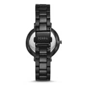 Fossil ES4511 Ladies Watch - Jacqueline Three-Hand Black Stainless Steel