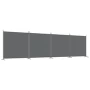 vidaXL 4-Panel Room Divider Anthracite 698x180 cm Fabric vidaXL 4-Panel Room Divider Anthracite 698x180 cm Fabric