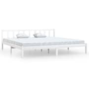 vidaXL Bed Frame White Solid Pinewood 200x200 cm vidaXL Bed Frame White Solid Pinewood 200x200 cm