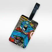 Marvel Comic Captain America PCU Luggage Tag by Wackylicious